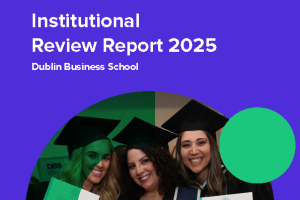 Cover of the Institutional Review Report 2025 of Dublin Business School